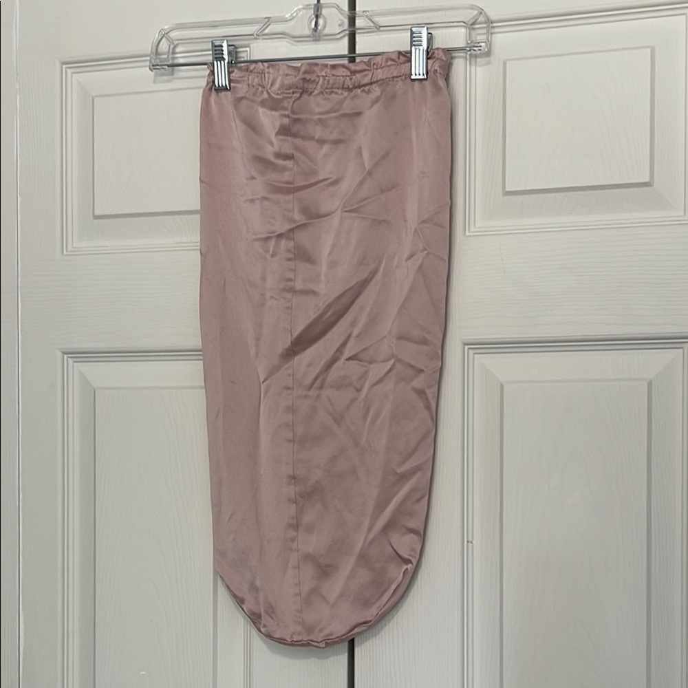 22 Momme Light Pink Sleeping Bonnet for Extra Long Hair
